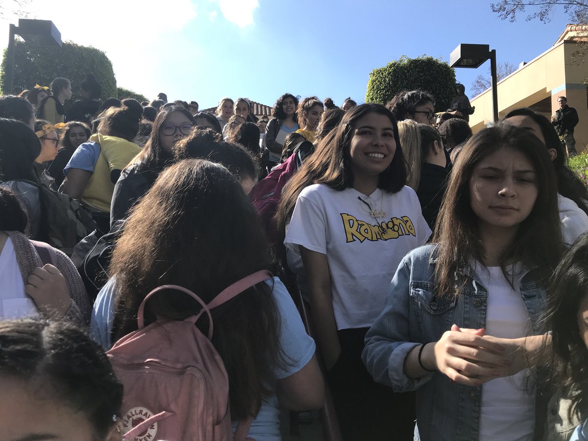 rc_asb's tweet photo. Ramona students participated in the #NationalStudentWalkout to protest against gun violence! Together we are making a difference❤️ https://t.co/YG5QOTCauD