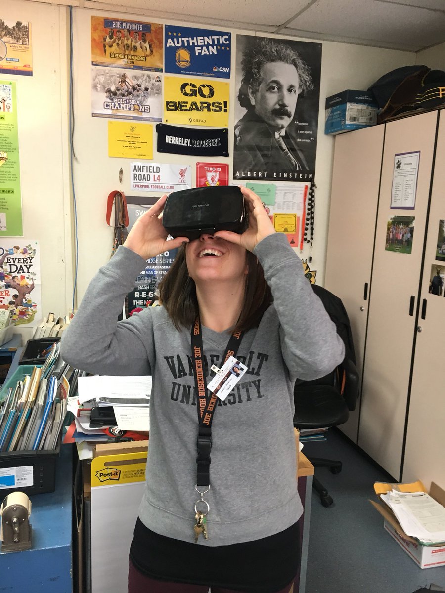 Today, Mr. Whitty’s students went on a field trip without leaving their classroom. Using Virtual Reality, students traveled to landmarks such as Yosemite, Yellowstone National Park and Mount Rushmore. It was so cool that even Mrs. Saraceno got in on the action! <a href="/ItsAWhittyWorld/">Mr. Whitty's Class</a>
