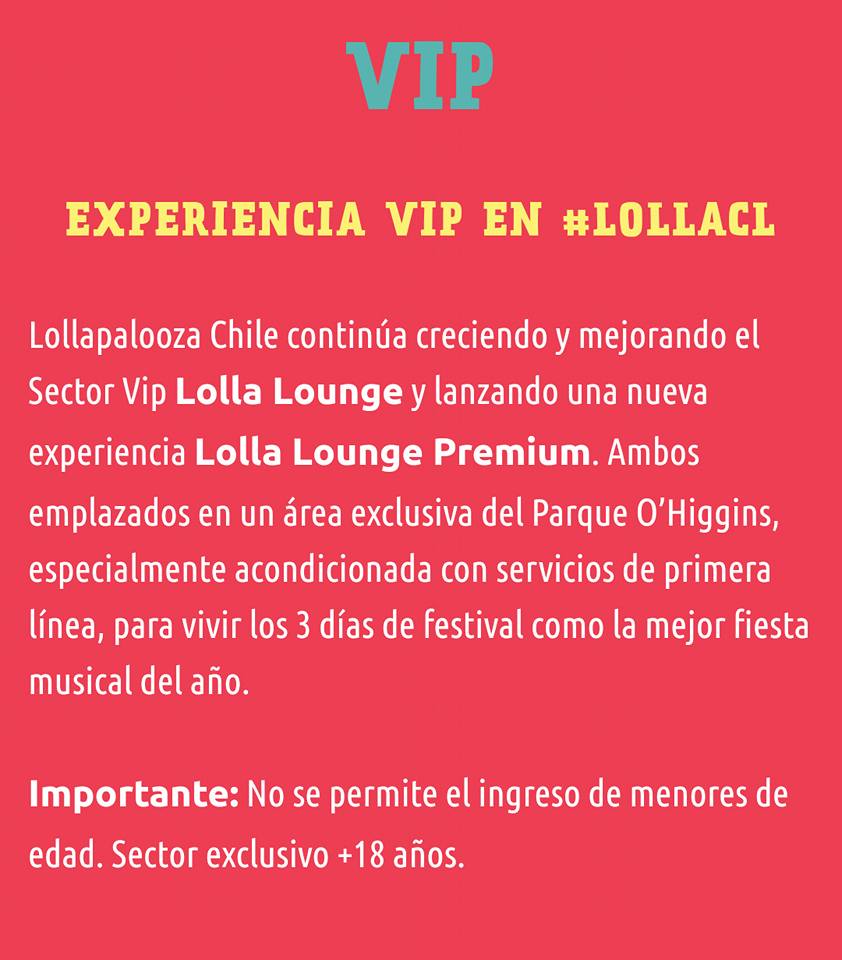 Daisy____'s tweet image. Vendo 2 entradas a LOLLAPALOOZA CHILE 2018 VIP Lolla Lounge para los 3 días las cuales ya están agotadas las vendo a $280.000 c/u (Valor normal $347.200 c/u) RT por favor @DonDatos @SrDatos  @Buscoentradascl #LollaCL2018 #LollaCL