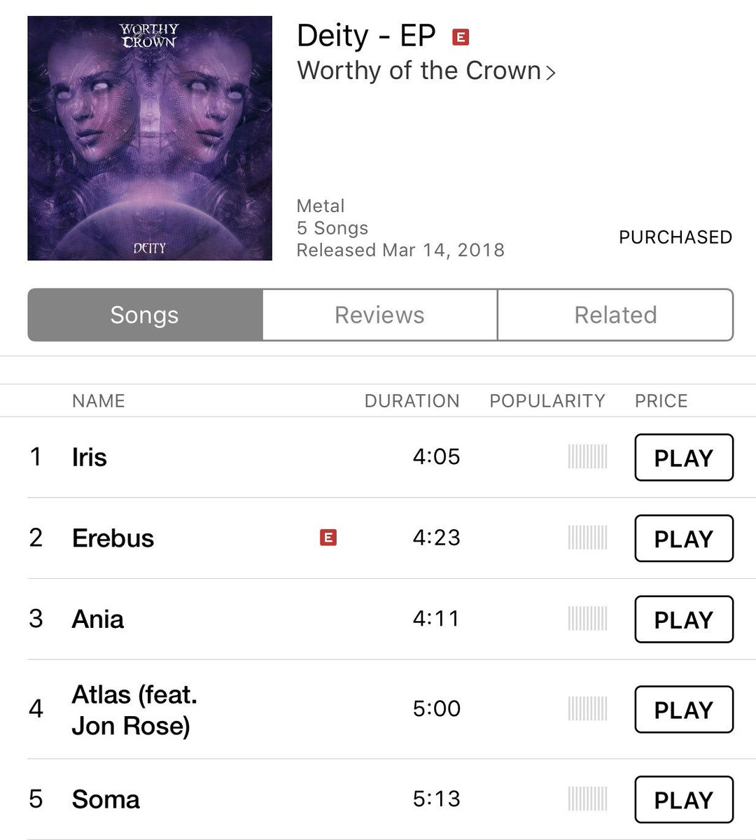 worthy_crown's tweet photo. Our latest EP #deity is available for purchase on #itunes #spotify #bandcamp and all the other major sites. Head over and snag a copy!!! #progressivemetal #progressivemetalcore #progressivedeathcore #Metal #metalcore #deathcore #djent #djentlemen #floridametal #850life #music https://t.co/tsfHrp53D9