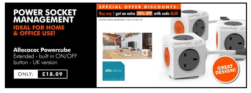 memorybitsuk's tweet image. 50% off Allocacoc Power cubes ow.ly/72a030iWOdW 
 #RT #Follow #Win Save Share #sales @UK_TopDeals