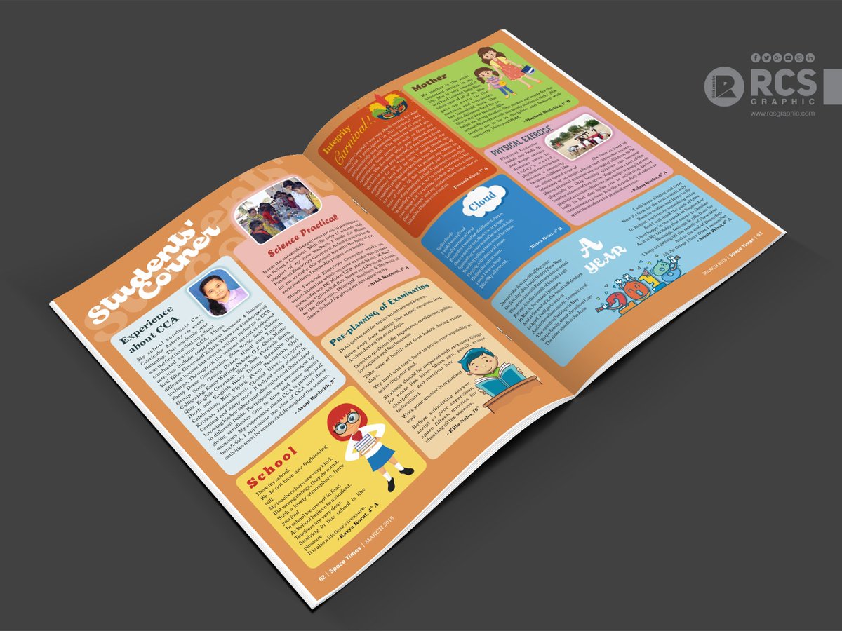 rcsgraphic's tweet photo. Magazine for Space English Medium School, Jetpur
#Magazine #Newsletter #School #SchoolDiary #Handbook #LessionDiary #Homework #PreSchool #Schooling #College
WEB PORTFOLIO: https://t.co/T7r1BgLWoq
PORTFOLIO: https://t.co/XqG0d3vDUG https://t.co/4hTpn4DtCW