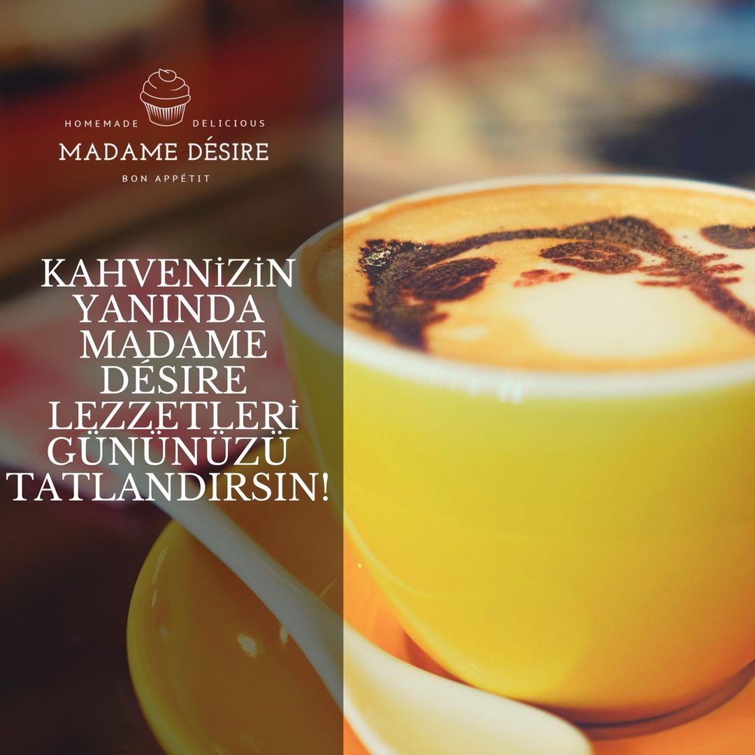Madame Désire herkese lezzetli günler diler! #kahveaşkı #lezzetlitarifler #kurabiye #pasta #kokulutaş #mum #blackboard