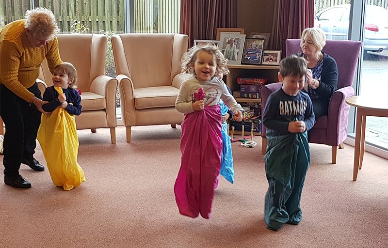 Residents at our Extra Care Scheme have been kept busy by their little visitors from Happy Tots Nursery in Barrow. Look at all the fun they're having!  
Read their story! goo.gl/JsNV76
#LoveLaterLife