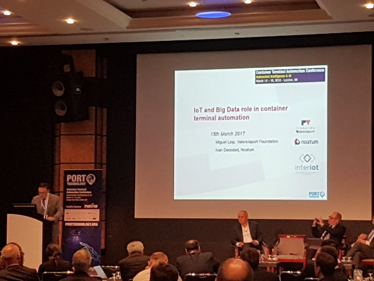 Miguel Llop from VPF presenting <a href="/INTER_IoT/">INTER-IoT project</a> at #CTAC2018 <a href="/PortTechnology/">Port Technology International (PTI)</a> #iot #interoperability