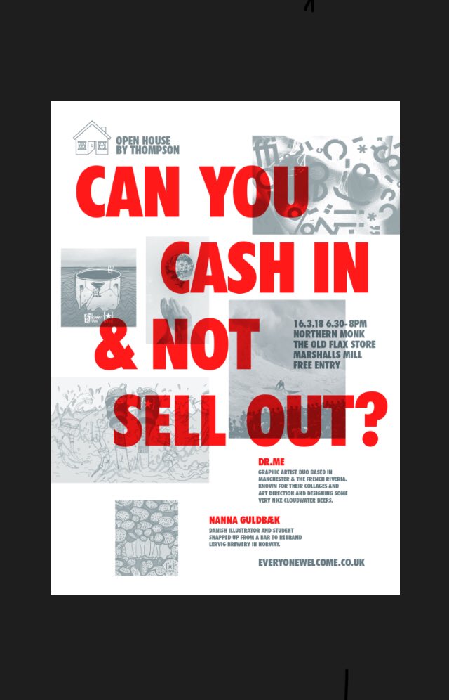 DRME_STUDIO's tweet photo. LEEEEEEEEEEEEDS! We’re headed to your beaut city tomorrow to give a talk on ‘CAN YOU CA$H IN &amp; NOT SELL OUT?’ along with the great @nannaguldbaek of @LervigBeer for @ThompsonBP ‘Open House’ talk series over at the great @NMBCo brewery, it free, sign up via the link in our bioooo https://t.co/HEZT0M8l13