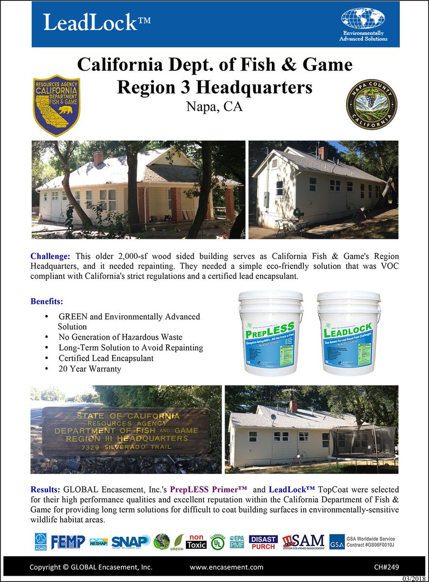 greenencasement's tweet photo. Eco-friendly solution, zero #VOC compliant and a certified #lead encapsulant. #LeadBasedPaint #Green #GreenCoatings #LeadLock https://t.co/5OFonoGmxT https://t.co/A6iO4i2YrI