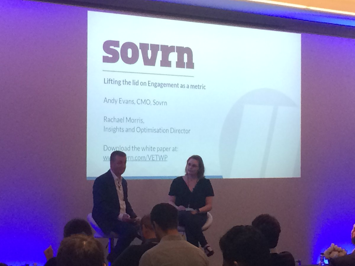 Andy Evans @sovrnholdings now lifting the lid on engagement as a metric with Rachael Morris @InfectiousMedia #BrandSafetySummit