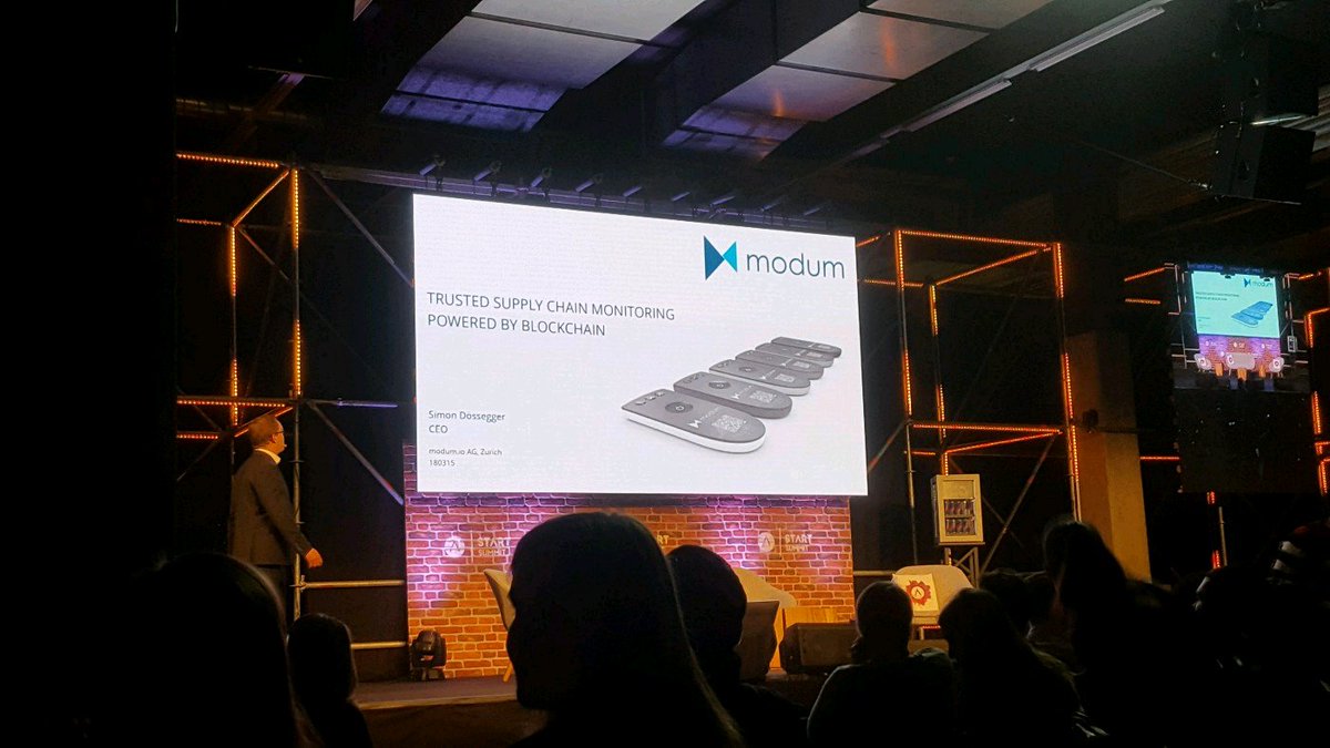 Great to see @modum_io showcasing blockchain in supply chains and their product at @START_Summit #STARTSummit