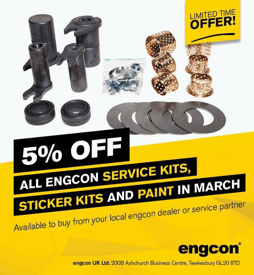 We are still offering 5% off all service kits, engcon paint and sticker kits. Call us or DM for more information. #engcon #SpringSale #Service