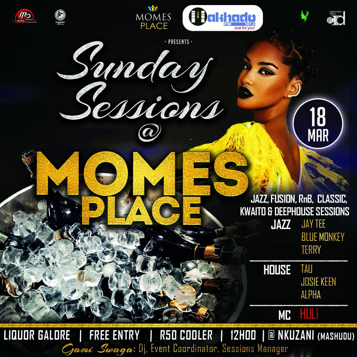 Makhadofm1's tweet photo. Come and join us this Sunday at Momes Place Nkuzani - Mashudu for a #SundaySessions 

Your favourite DJ's will be there @hulihulahulest, Tau, BlueMonkey will be there. 

#MakhadoFM #JustForYou https://t.co/2BVHg4VNrl