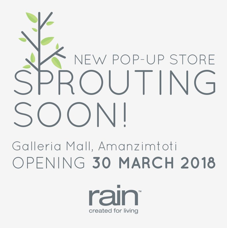 y_sheik's tweet photo. Thrilled that our 4th Rain store for KZN is opening soon... We are popping up @Mall_Galleria just in time to celebrate Easter with the South Coast! https://t.co/bw8Pll6OCb