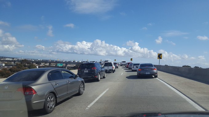 Earlier 2day sitting @a dead stop in traffic on the ridiculously high 405/105 interchange bridge... I