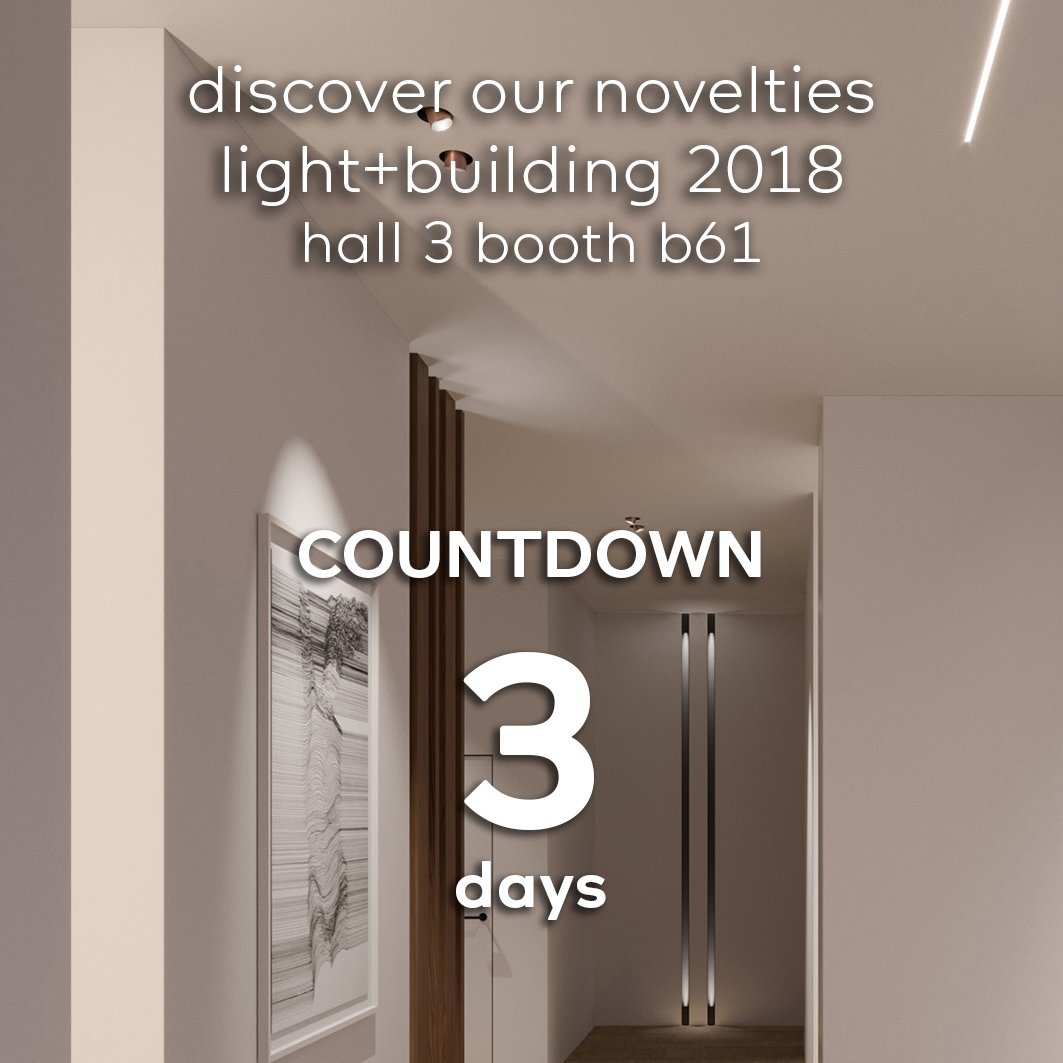 3 more days... We hope to welcome you at our booth at <a href="/Light_Building/">Light + Building</a>! Hall 3, booth b61.