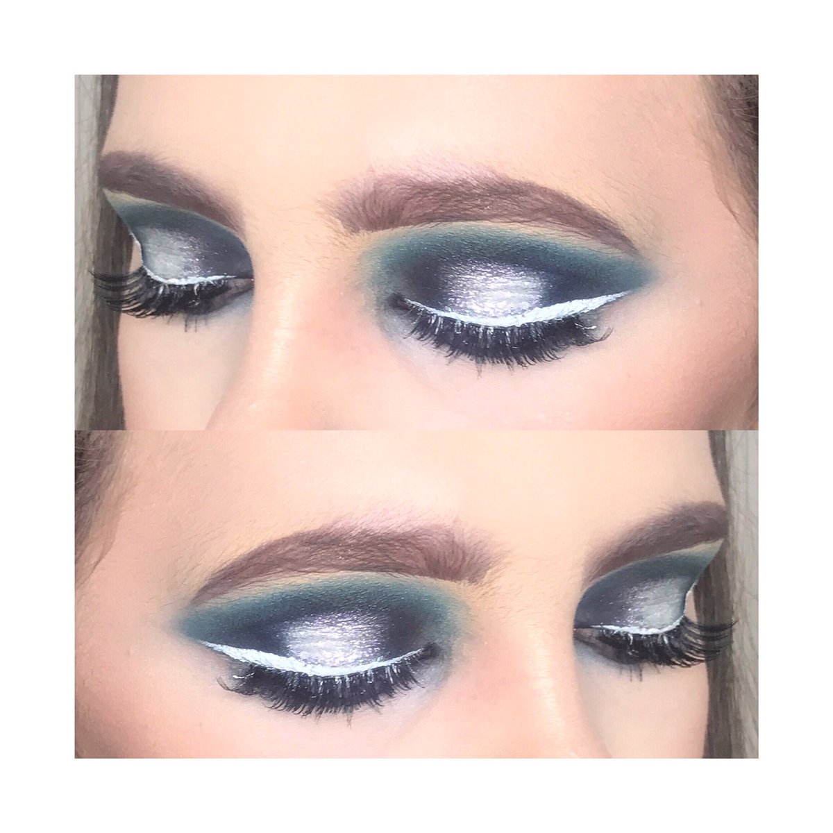 cashmore_makeup's tweet photo. Teal 💚💙🖤👀 https://t.co/zmtEhUIvGS