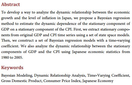 Scirp_Papers's tweet image. The Dynamic Relationship between Economic Growth and Inflation in Japan #BayesianModeling More @ mrw.so/5SXh4