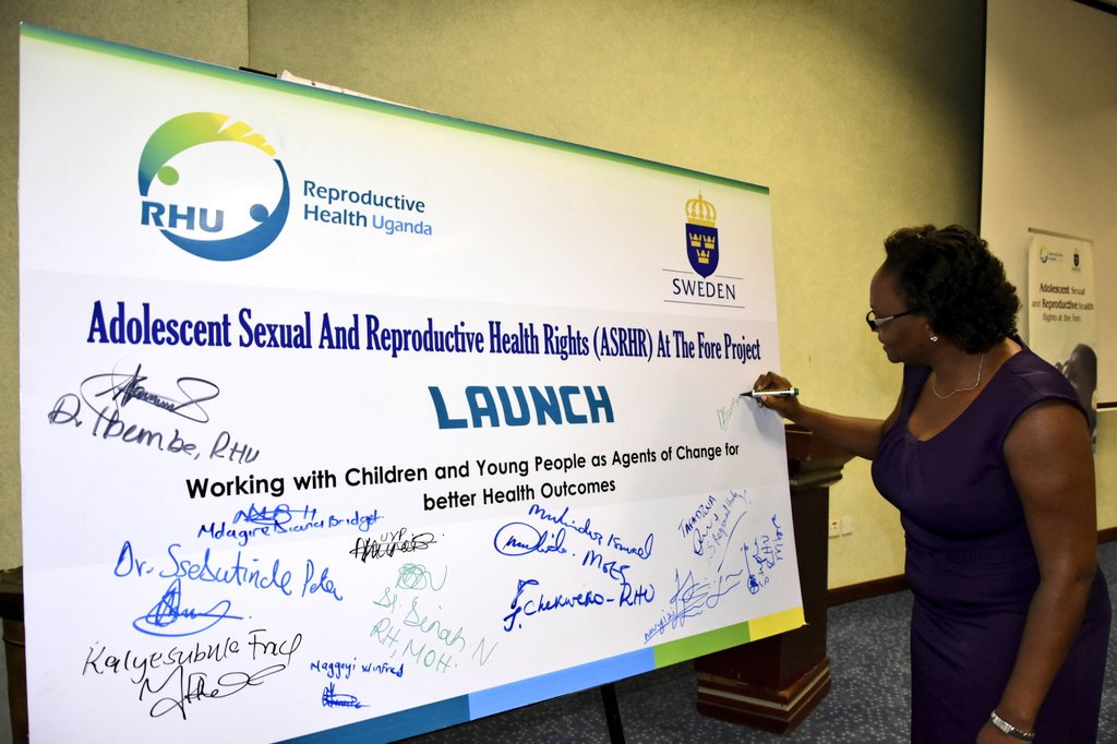 RHUganda's tweet photo. @DoreenKansiime #Foreproject will create an enabling legislative and policy environment through advocating for legislation that promote the realisation of #SRHR for children and adolescents @ESASavechildren @SCC_Campaigns @savechildrenmee https://t.co/2i6yuKivmQ