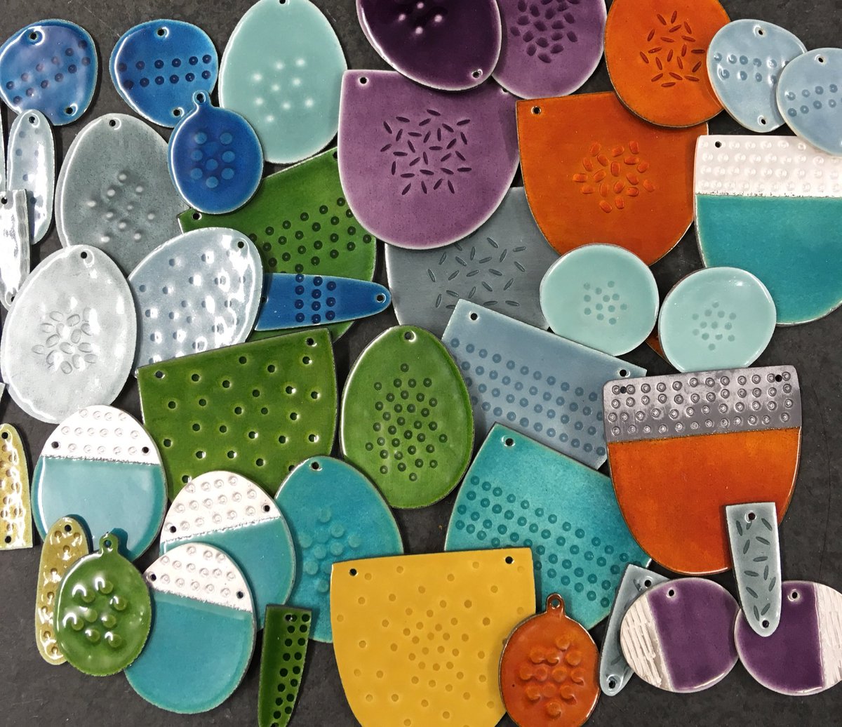 Lots of colour this week - getting ready for #bctf #enamelling