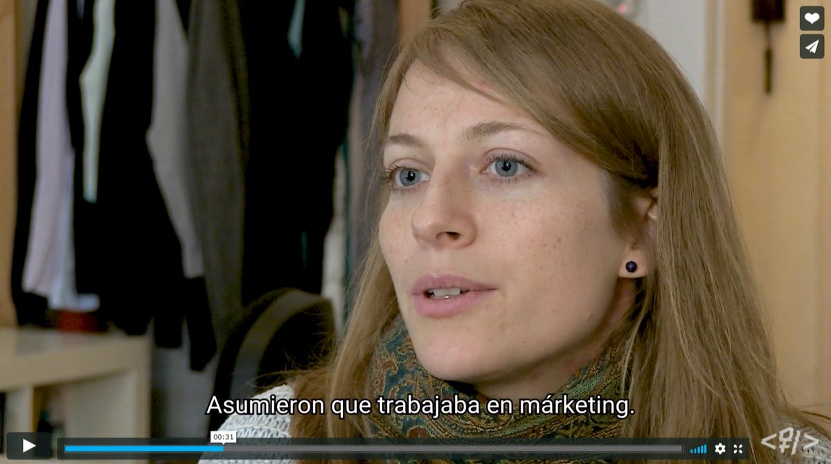 CodingLikeGirl's tweet image. &quot;People would assume that I work at the marketing department (when I am a coder)&quot; @evainga , @idealo_de Germany

find out her story at the interactive documentary #codinglikeagirl 
english &amp;amp; spanish : buff.ly/2GuInmZ via @elconfidencial
#womenintech #gendergap #TimesUp
