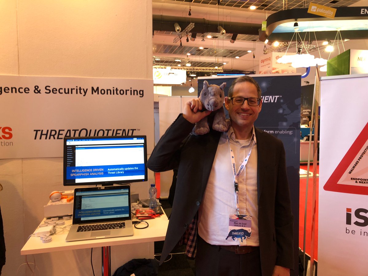 adperridge's tweet photo. Come to meet our Rhino on our booth @InfosecurityBE , we will speak #Threat Operations with our #partner @iSOC24_Global. #InfosecBE @ThreatQuotient @lineceg https://t.co/jJPorahQ2A