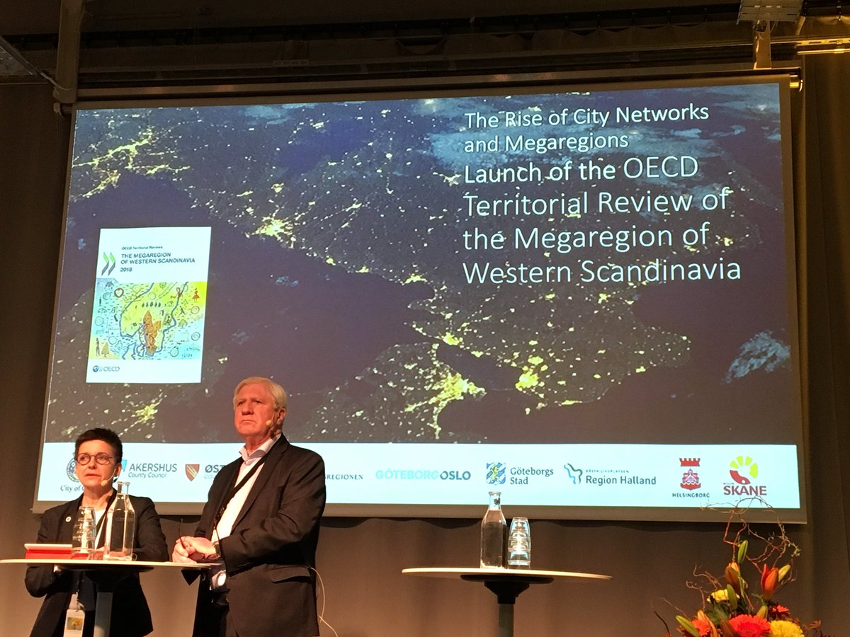 Lansering idag av OECD:s spännande rapport om utmaningar och möjligheter i Megaregion Western Scandinavia! #westernscandinavia