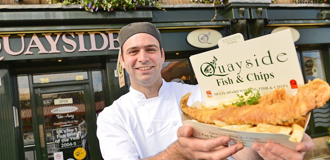 blmforum's tweet photo. Quayside makes it onto the list of the UK’s top ten fish and chips: Award-winning Whitby fish and chip restaurant Quayside, owned by Fusco’s of Whitby, has been named in the UK’s top ten after a ‘mystery shopper’ visit by trade… https://t.co/udwNacrXZE #Featured #Out_of_office https://t.co/oXxQa0ebZj