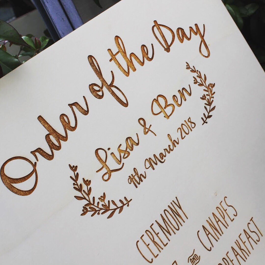Get that #rustic look with Laser Cut Table Plans &amp; Signage... New to Retro Press 😍 #weddingstationery #Weddingplanning