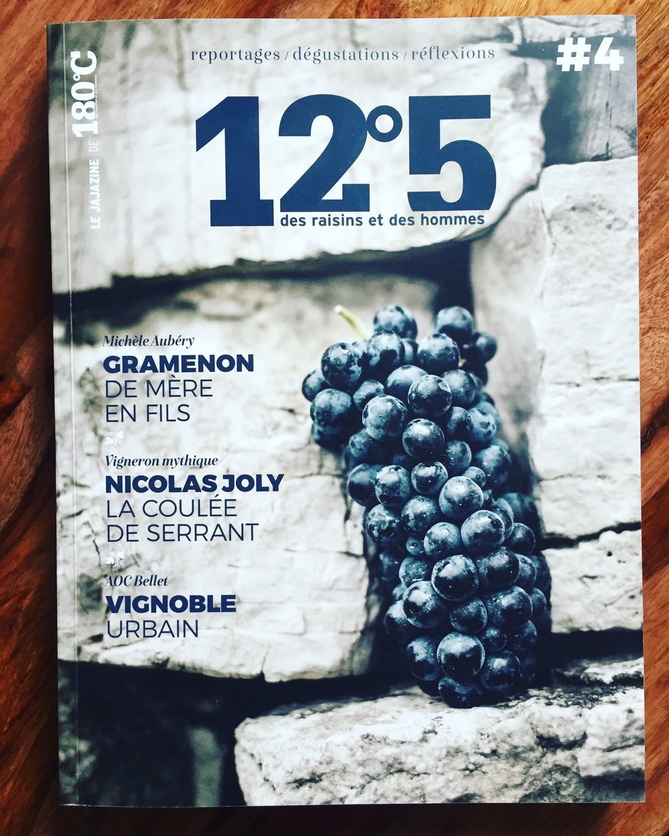 Le dernier millésime de 12°5 vient d'être mis en bouteille par <a href="/180C_LaRevue/">180°C</a>. Vous le trouverez dans toutes les bonnes librairies et chez les cavistes. Au menu, le domaine Gramenon, les vins de Bellet, le Bourgueil de Xavier Courant, les Terrasses du Larzac de Julien Zernott...