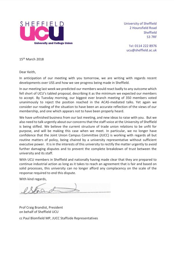 sheffielducu's tweet photo. we're due to meet the VC again tomorrow so we wrote to him in advance. Do read and RT. https://t.co/KbqyKrRXjz