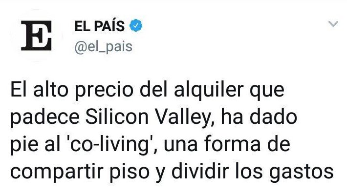 dbravo's tweet image. Gracias a El País ya no hay precariedad. Era tan sencillo como poner nombres en inglés. No salir de casa porque no hay pasta es hacer nesting, compartir piso porque tú solo no puedes mantenerlo es co-living y comer de la basura, freeganismo. No son pobres, están a la moda.