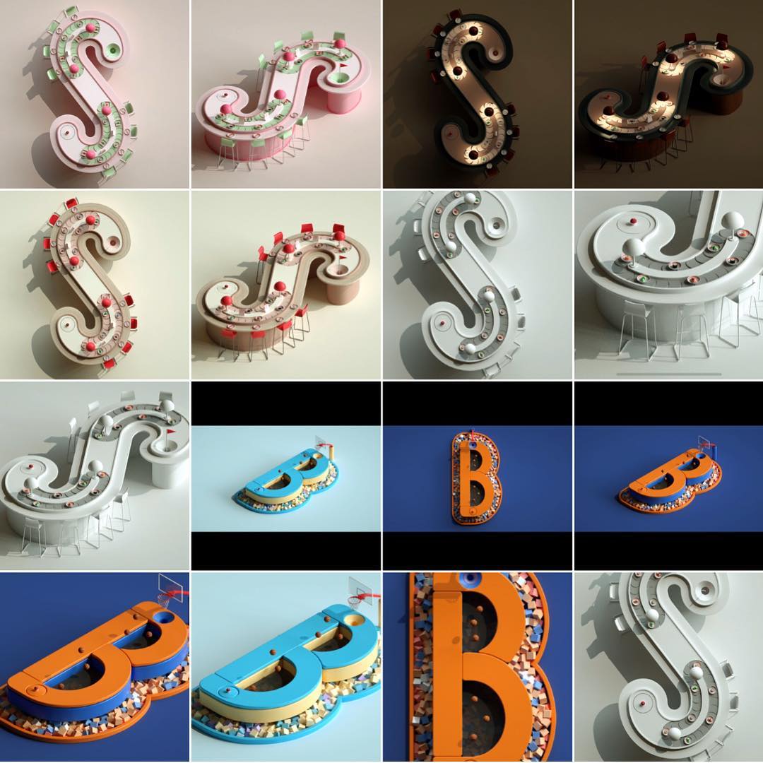 SennepLDN's tweet photo. The latest #wip holes for #B #bounce and #S #sushi 🍣 #sennep_holes #alphaputt #minigolf #indiegame #3dtype #process #alphabet #lettering https://t.co/sBdRGozvdO