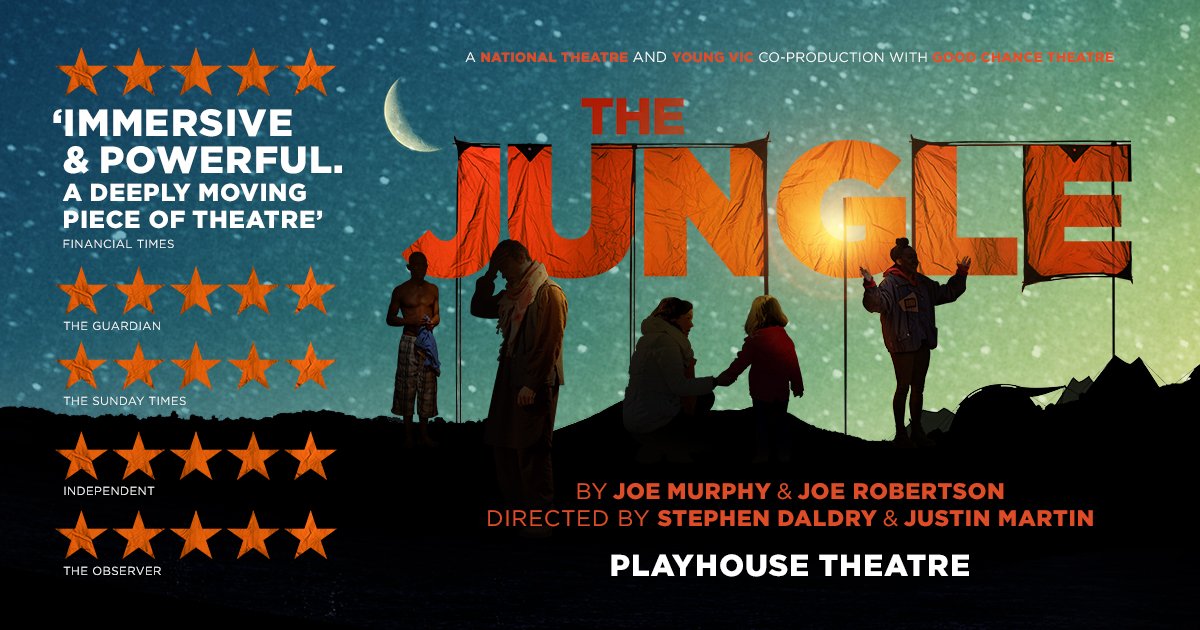 youngvictheatre's tweet image. Public booking is now open for #TheJungleLDN 🎉. This critically acclaimed show transfers to the Playhouse Theatre from 16 June 2018. Tickets start at £15.
youngvic.org/whats-on/the-j…

@NationalTheatre @GoodChanceCal @TheJungleLDN #TheJungleLDN