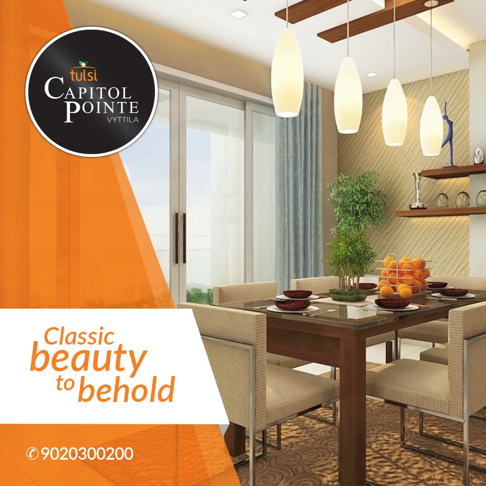 TulsiDevelopers's tweet photo. Spaciously designed with modern amenities, Capitol Pointe gives you a finest dinning experience.
The stunning interiors and exquisite ambiance reflect luxury in every corner.
#Apartments #ApartmentsForSale #DreamsOurPassion #TulsiDevelopers #HealthyHome #Vyttilla #Cochin #Kochi https://t.co/12OOoH0aGR