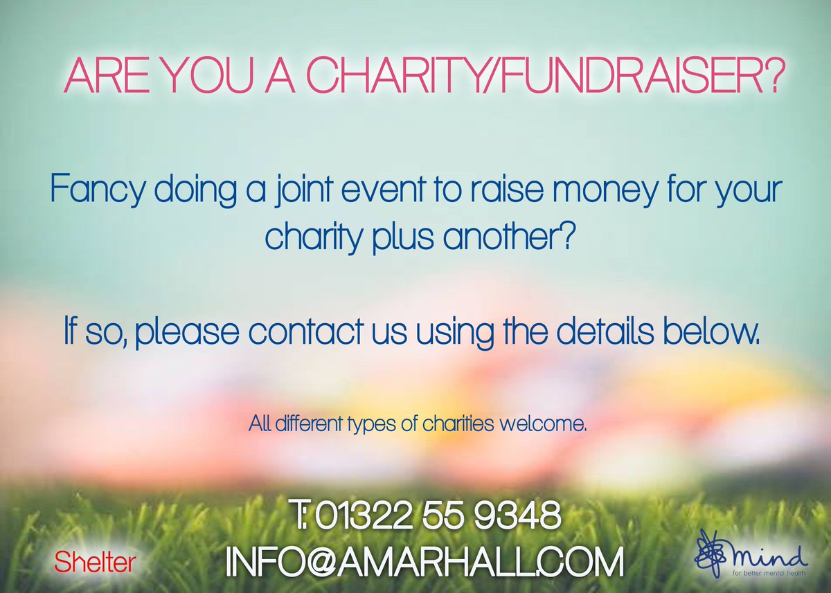 amarhallkent's tweet photo. If you want to join forces to hold a fundraising event for your charity plus another, contact us today! #Charity #Fundraising #Event #Hall https://t.co/0ntvmYSszr