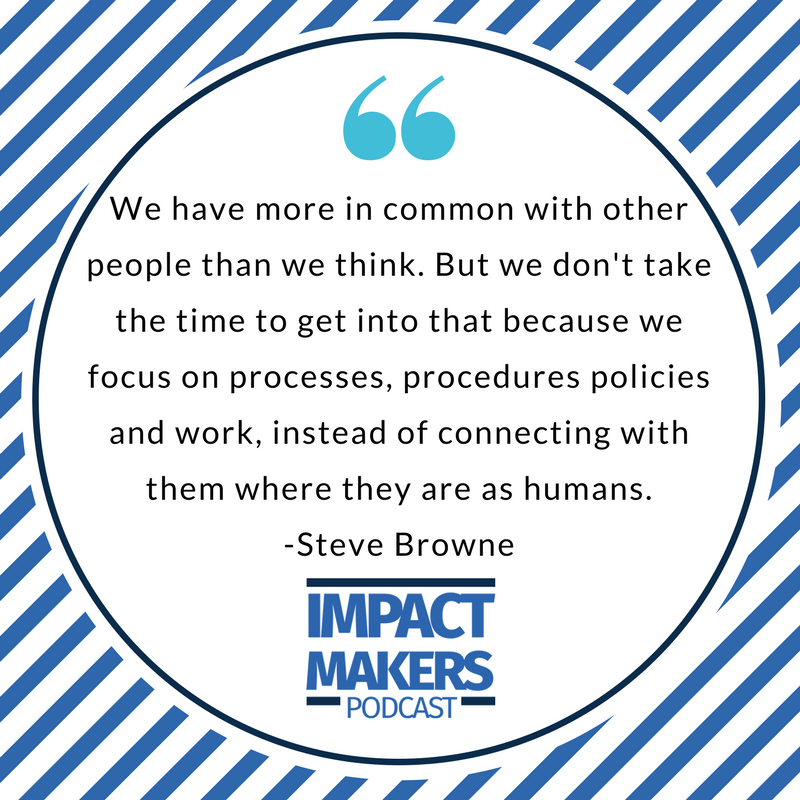 If your work involves other people (and whose doesn't?), then my conversation with <a href="/sbrownehr/">Steve Browne</a> on this week's episode of the #ImpactMakers podcast is for you! 

Steve shares about how being a positive influence - matters for you, and for your business.

buff.ly/2Du2G0G