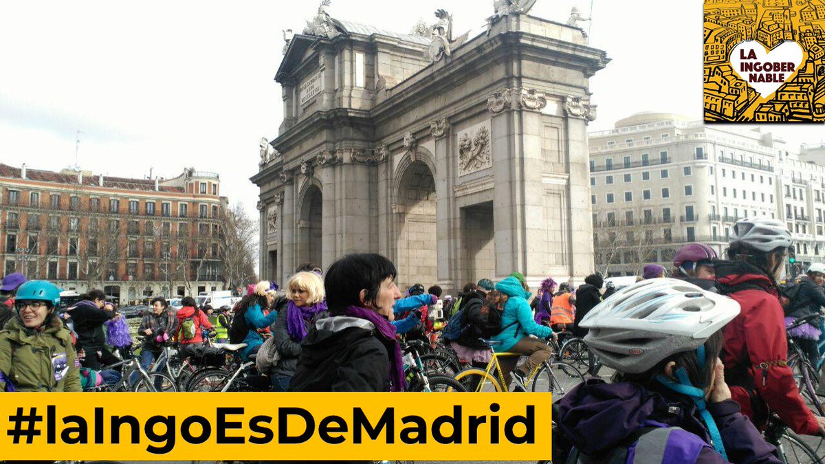 CSIngobernable's tweet photo. #LaIngoEsDeMadrid porque necesitamos cambiar el modelo de ciudad, una ciudad para las bicis, para respirar #SomosTrafico https://t.co/tSNLg1utaw