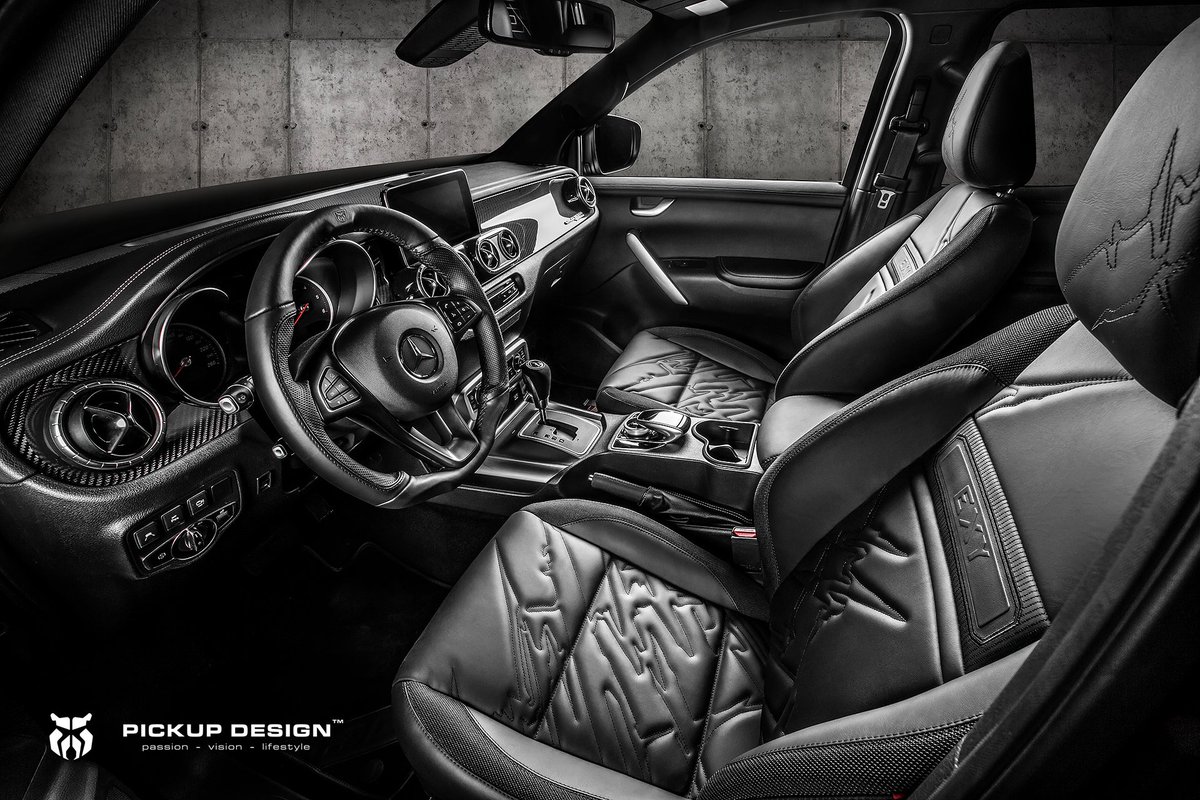 CarlexDesign's tweet image. If you prefer the beast rather than the beauty, and fancy the design of our sporty body kit, you will absolutely love the Mercedes X-Class Exy OFF-ROAD. It features a number of off-road parts, e.g. a raised suspension, all terrain tyres, roof lights and a winch.