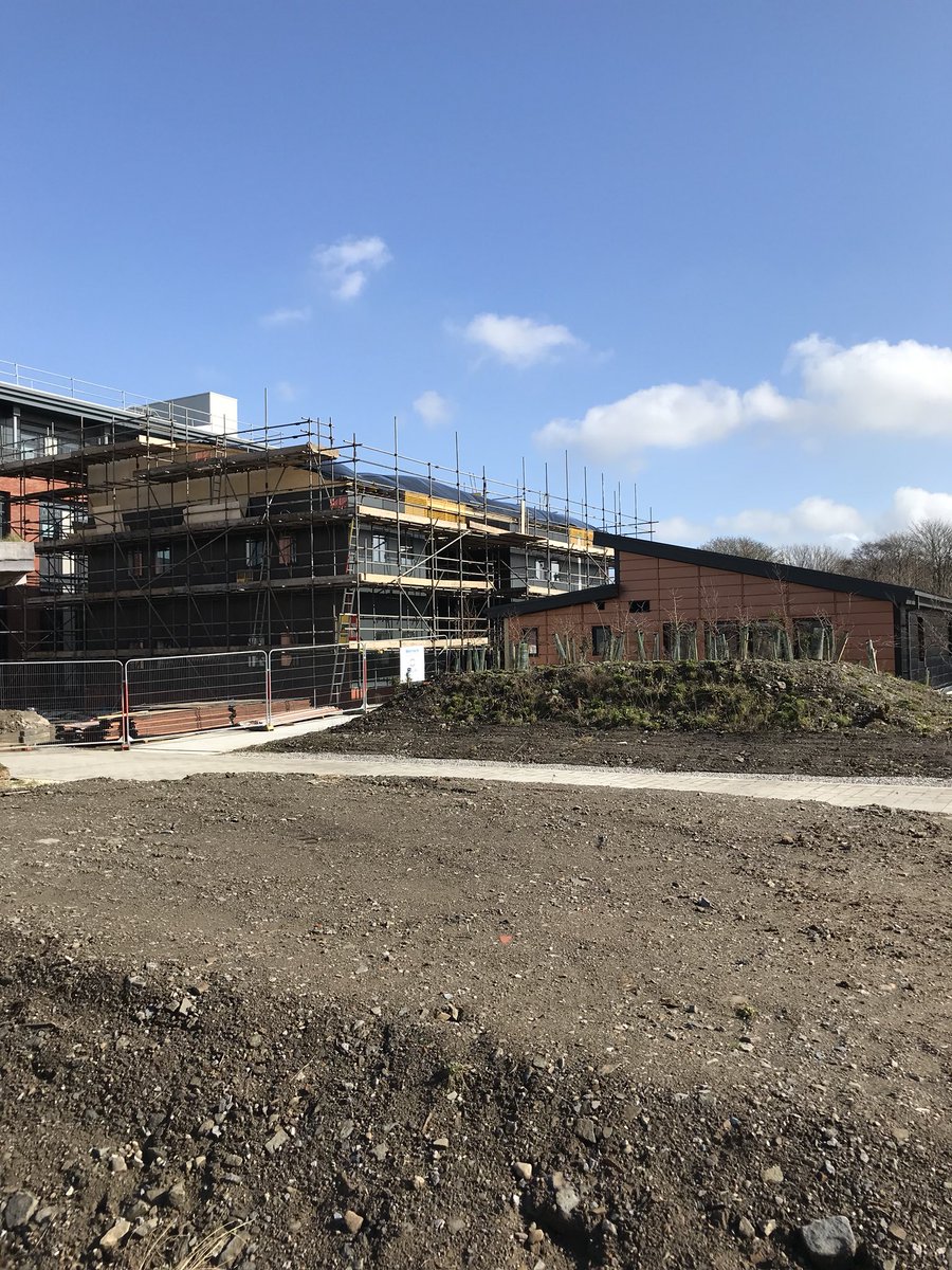 InnovateJon's tweet image. First view of the @info_specific #activeoffice in person, really well designed to sit next to the #activeclassroom on @SwanseaUni Bay Campus. Amazing progress! (the weather isn’t always like this in Swansea 🌧). Funded by @innovateuk