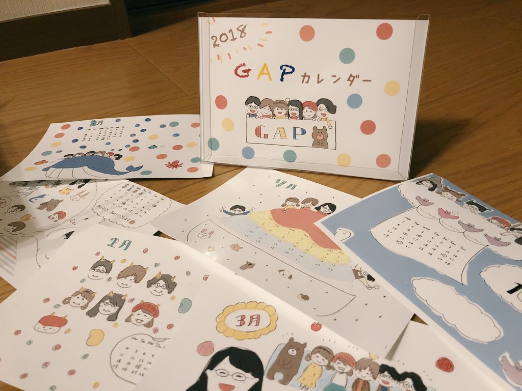 gap_ov's tweet photo. ✨✨おしらせ✨✨
グッズがついに完成しました！

⭐️GAPオリジナル卓上カレンダー
¥600-
※4月始まり

GAPのイラストレーターしばりが描いてくれました🤣✏️
ラストライブ限定で30個販売します！
とっても可愛い😍
ぜひお買い求めください！ https://t.co/XTS4q7s2Uh