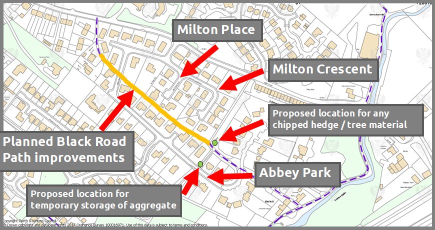 PKCTrust's tweet photo. We're pleased to announce that nearly Β£10,000 of #pathupgrade works are due to start on part of the Black Road path in #Auchterarder next week. https://t.co/aTRbNDiNM9 #Perthshire https://t.co/nExVGcv251