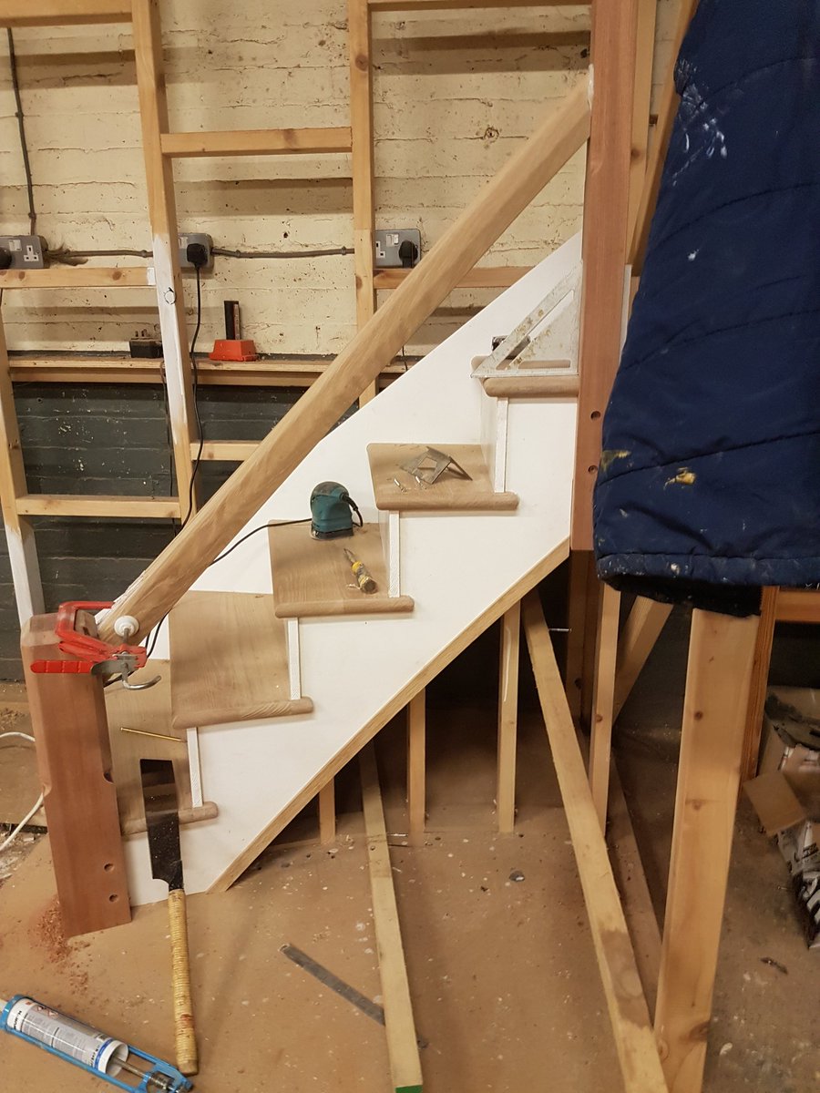 renshawjoinery's tweet photo. Curly, twisty staors with oak handrail and Burbidge spindles 👌, #bespoke #joinery #liverpool #staircase https://t.co/R2YqTtMy0T