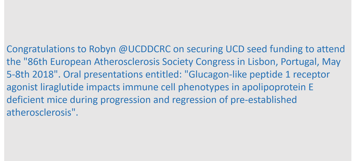UCDDCRC's tweet photo. @RobynBruen @OBelton More success from our @UCDDCRC researchers. Well done Robyn #securingfunding #makingresearchpossible https://t.co/GHqplMa1Qt