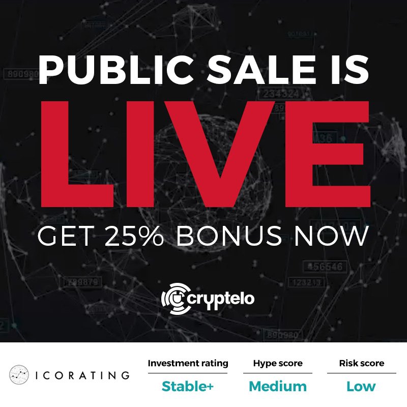 CrypteloDrive's tweet image. #Cryptelo ICO is LIVE ❗
You can contribute now 👉 publicsale.cryptelo.com

#ICO #publicsale #ETH #CRL #cybersecurity