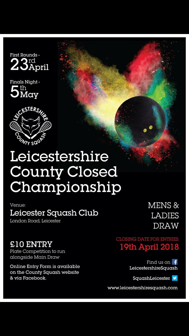 SquashLeicester's tweet photo. Glory awaits! Get entered! https://t.co/mCwY3bCMpi https://t.co/4MZtvXjslk