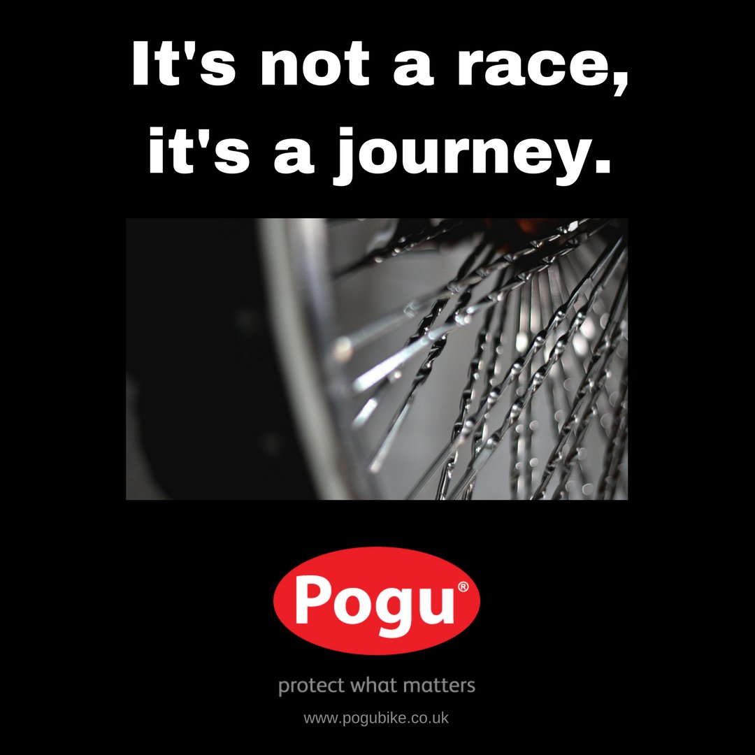 PoguUK's tweet photo. It's not a race, it's a journey. #RoadSafety #Cyclists #CyclingLife #Cycling #CyclingUK #Bike https://t.co/LcVjXEFsIL https://t.co/FfmKLkWXrv