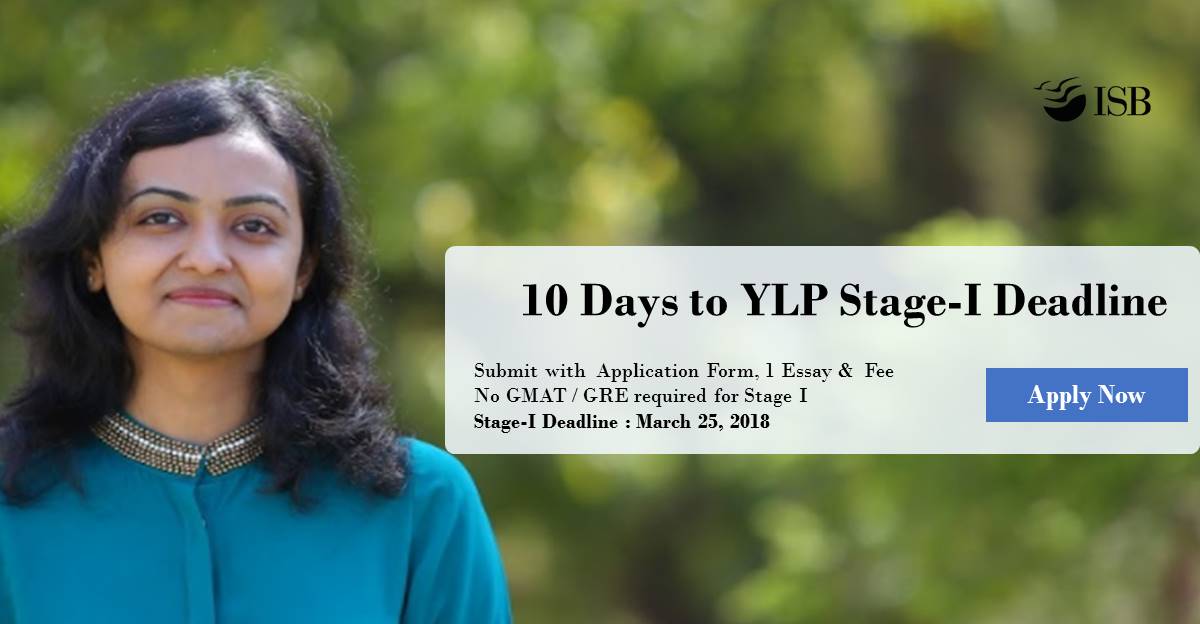 ISBedu's tweet photo. With only 10 days left for the YLP Stage 1 deadline, here are a few tips for you to enhance your application to ISB https://t.co/7ODgP4eg1C. #ISBYLP
Complete your application here https://t.co/gs45egvppb https://t.co/Vn2ulZuTfF