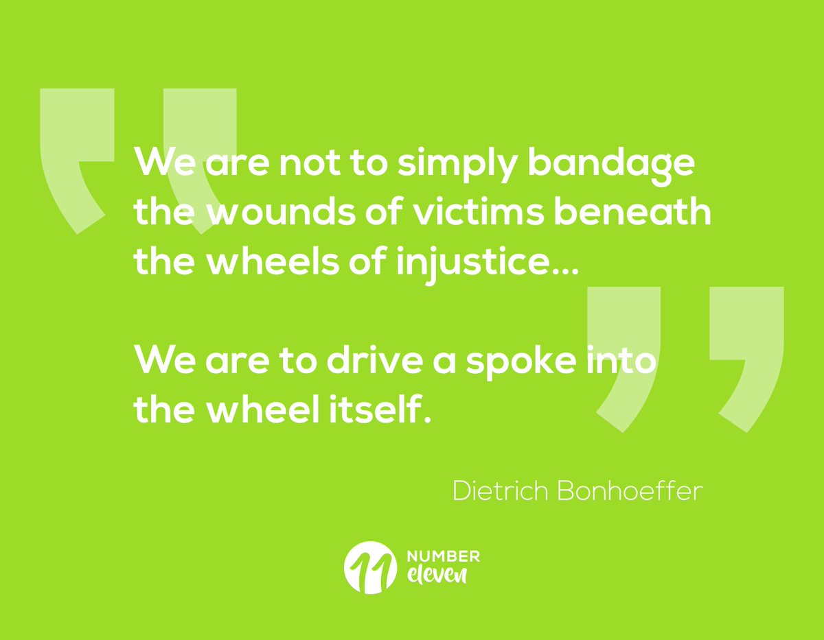 We love this quote from Dietrich Bonhoeffer. Number 11 will be working with people in the community of Burslem, providing holistic and relational care to those most in need, hoping to further 'drive the spoke', as Dietrich eloquently puts it.