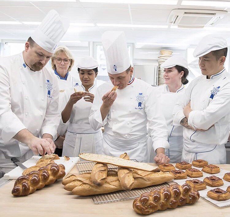 LeCordonBleuInt's tweet photo. Chef #EricBriffard MOF, Culinary Arts Director and Olivier Boudot, Baker Chef at @pariscordonbleu 🥖🍞🥐 https://t.co/TPBISpExoc