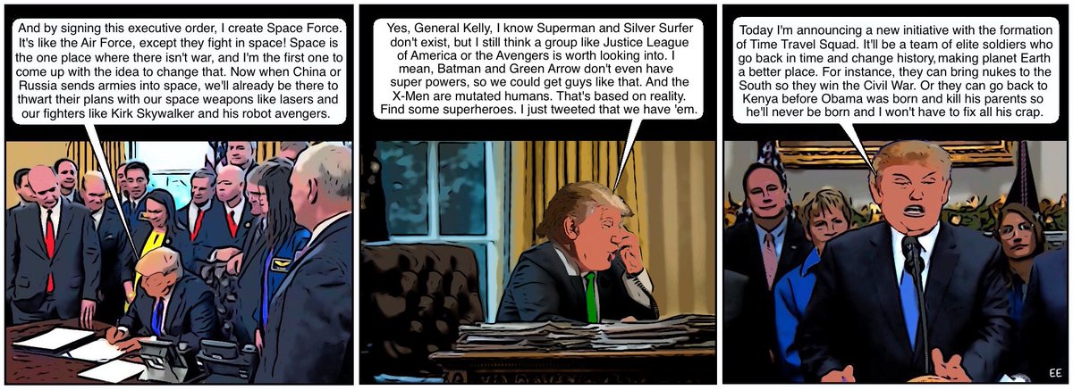 TheEvilEditor's tweet photo. #JobsForTheSpaceForce #SpaceForce #TrumpIsAMoron #ThursdayThoughts https://t.co/vPMMiHV86g