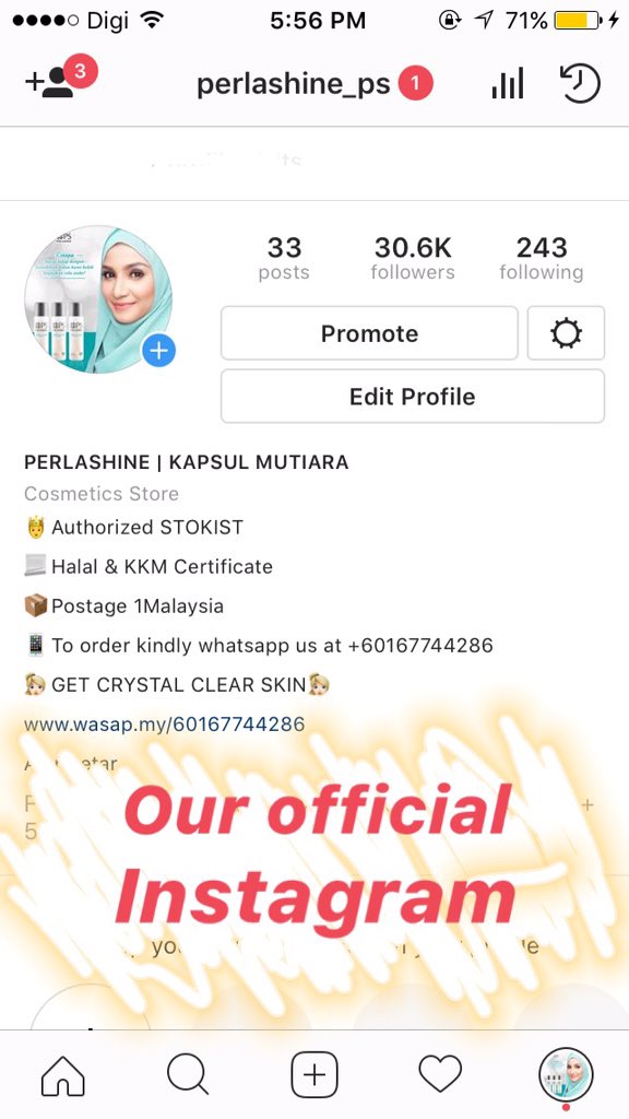 This is our official Instagram. Do follow us. 

#perlashine #perlaking #perlashineoriginal #kapsulmutiara #mutiara #dsiempire #uum #uitm #langkawi #kedaionline #kecantikan #jomcantik #kesihatan #putihgebu #kulitputih #produkkecantikan #produkputih #produkjerawat #jerawat